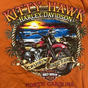 Harley Kitty Hawk NC Sz L Pocket T Shirt